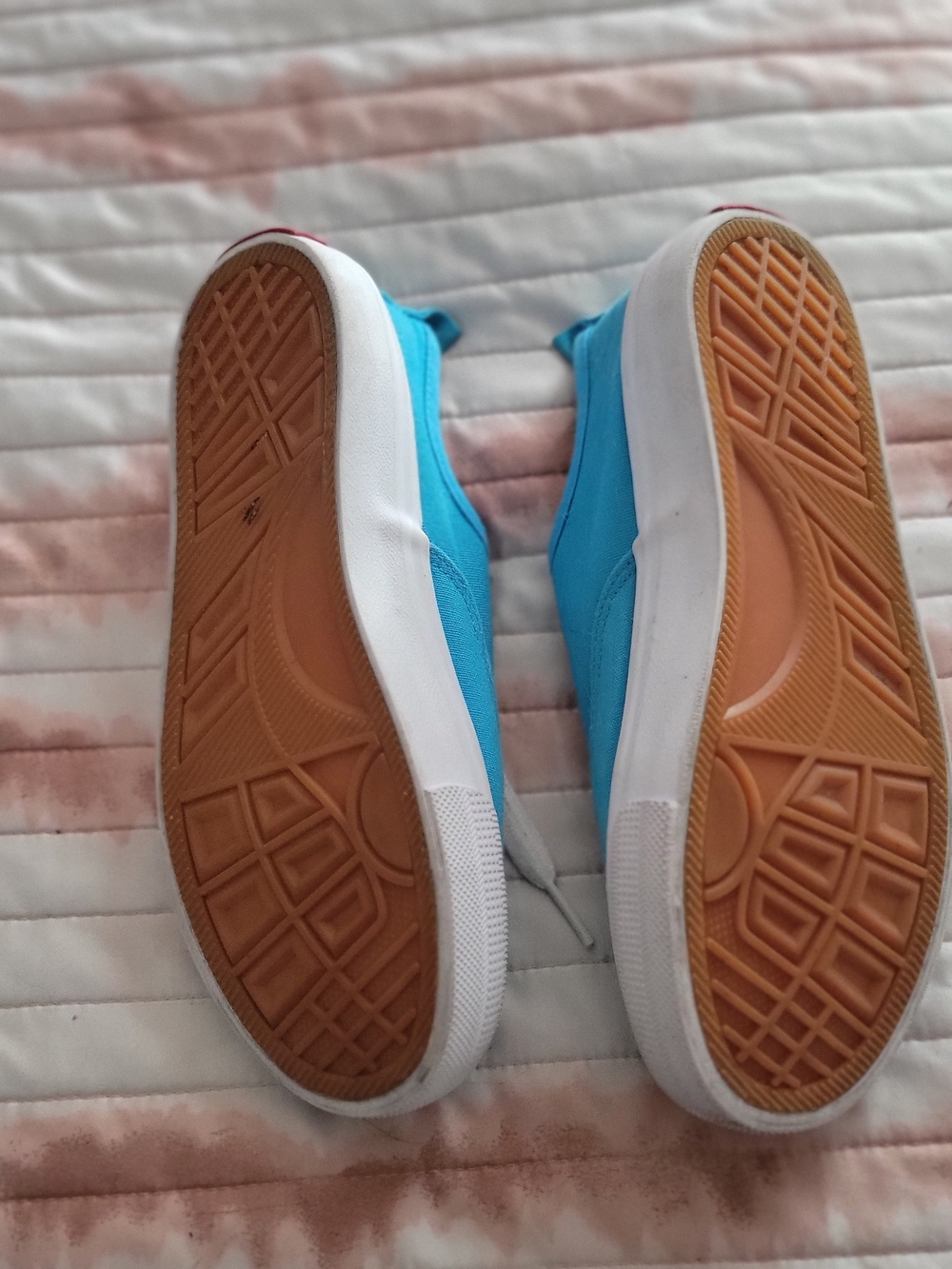 Amazon Bright Turquoise Canvas Lace-Up Kids Sneakers - Picture 2 of 3